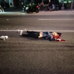 Young Filipina woman hit by speeding van