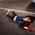 Young Filipina woman hit by speeding van