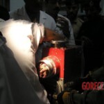 Hand in meat grinder