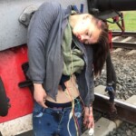 Young woman hit by train