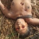 Murdered woman with gouged out eyes