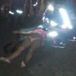 Half naked dead woman