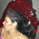 Half naked dead woman