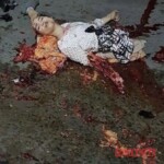 Young woman on motorcycle crushed by truck