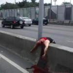 Decapitated female motorcyclist