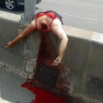 Decapitated female motorcyclist