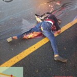 Young woman's brain splattered on road