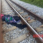 Woman torn to pieces by train