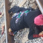 Woman torn to pieces by train