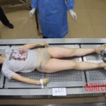 Dead woman in morgue