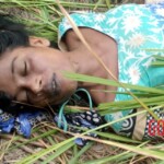 Young strangled girl