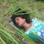 Young strangled girl