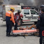 Traffic accident leaves charred bodies everywhere