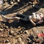 Stabbed woman in river