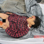Examination of body of little Chinese girl