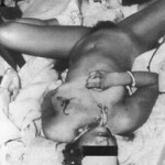 Vintage photo of dead woman