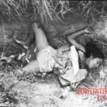 Vintage photo of dead woman