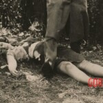 Vintage photo of dead woman