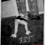Vintage photo of dead woman