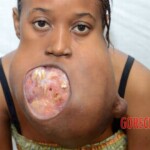 Huge facial tumor