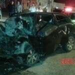 Exposed pussy after car crash