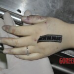 Female corpse in morgue