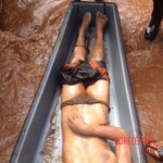 Stabbed woman in river