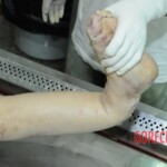 Dead woman with tored pussy