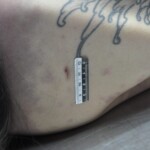 Dead skinny tattooed girl