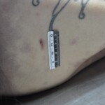 Dead skinny tattooed girl