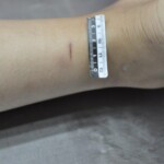 Dead skinny tattooed girl