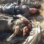 Dead female Kurdish soldier
