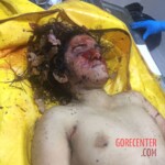 Dead female Kurdish soldier