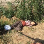Dead female Kurdish soldier