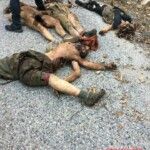 Dead female Kurdish soldier