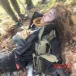 Dead female Kurdish soldier