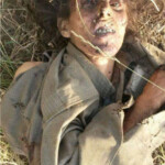 Dead female soldier