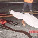 Motorcyclist cut in half