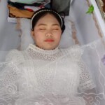 Funeral of hanged girl