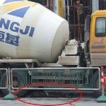 Bloody end of cyclist