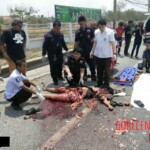 Crushed pregnant woman