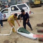 Drowned and bloated Thai woman
