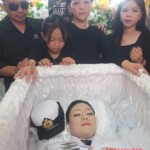 Funeral of Asian woman in uniform