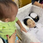 Funeral of Asian woman in uniform