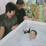 Funeral of Asian woman in uniform