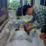 Funeral of cute asian girl