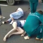 Chinese couple bike accident