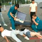 Chinese couple bike accident