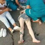 Chinese couple bike accident