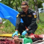 Thai guy crushed by truck